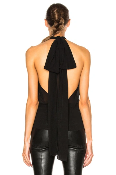 Shop Saint Laurent Georgette Halter Top In Black