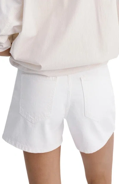 Mango Denim Shorts In White