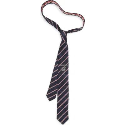 Thom Browne Formal Slim Striped Pattern Neck Ties In Blue