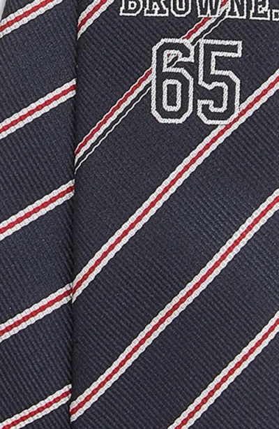 Thom Browne Formal Slim Striped Pattern Neck Ties In Blue