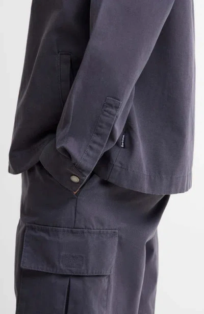 Barbour Wetheral Cotton Canvas Overshirt In Blue