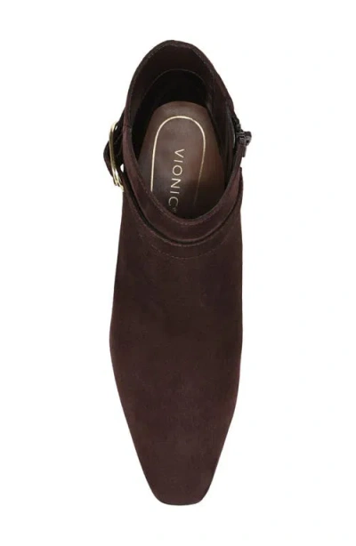 Vionic Saskia Block Heel Bootie In Brown