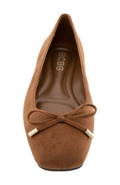 Bcbg Hartly Bow Ballet Flat In Brown