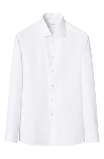 Eton Slim Fit Twill Dress Shirt In White