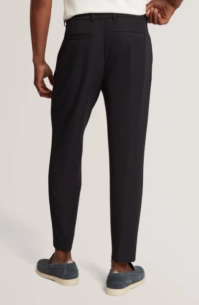 Ted Baker Cialdat Pleated Straight Leg Drawstring Pants In Black