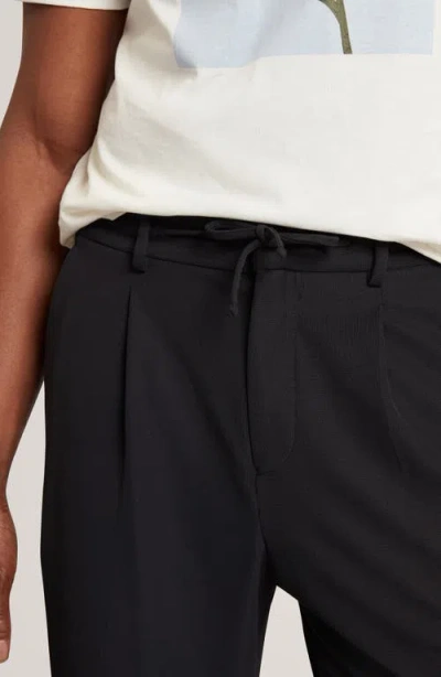 Ted Baker Cialdat Pleated Straight Leg Drawstring Pants In Black