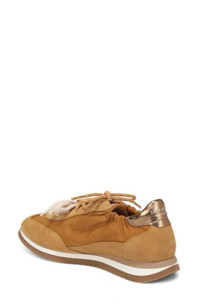 Sam Edelman Evara Cinched-back Sneakers In Brown