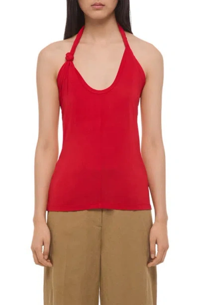 Helmut Lang Twisted Dancer Top In Red