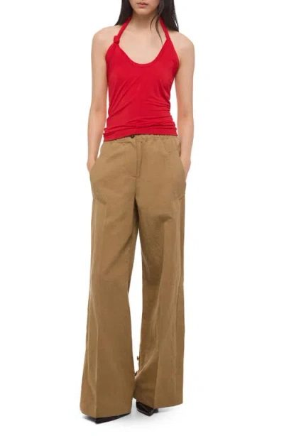 Helmut Lang Twisted Dancer Top In Red