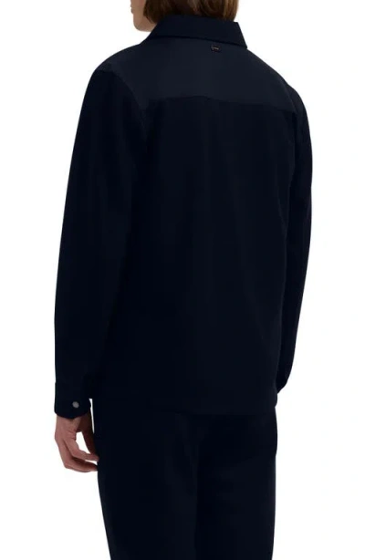 Bugatchi Soft Touch Knit Shirt Jacket In Blue