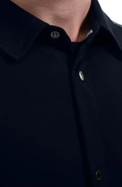 Bugatchi Soft Touch Knit Shirt Jacket In Blue