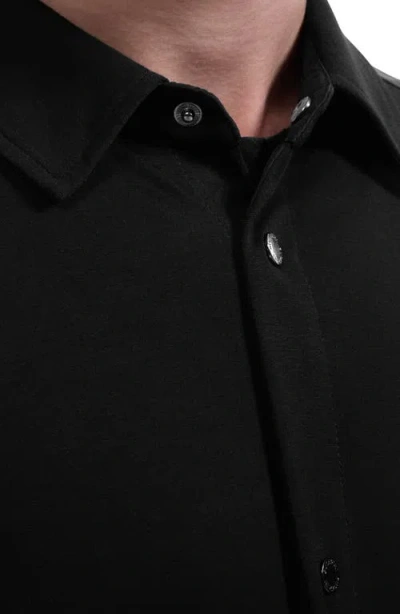 Bugatchi Soft Touch Knit Shirt Jacket In Black
