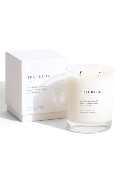 Brooklyn Candle Studio Thai Basil 2-wick Candle In White