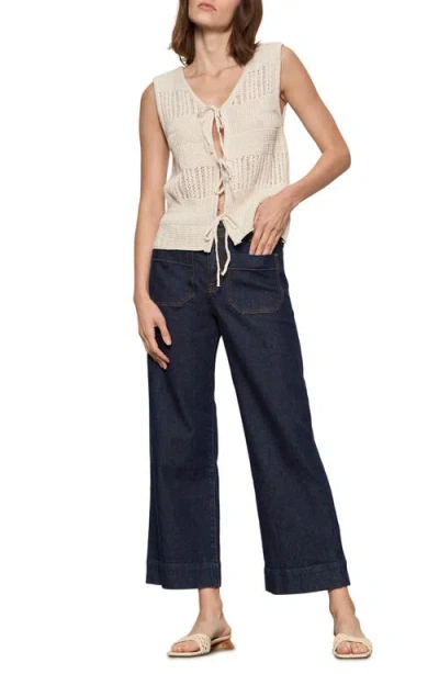 Sanctuary Still Cool Front Tie Sleeveless Sweater In Multi