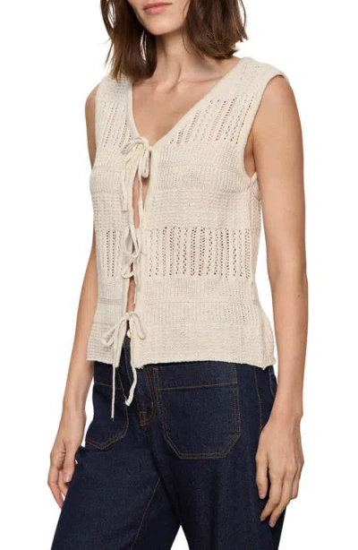 Sanctuary Still Cool Front Tie Sleeveless Sweater In Multi