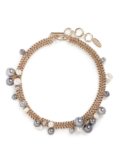 Shop Lanvin 'perles' Swarovski Pearl Cluster Chain Necklace