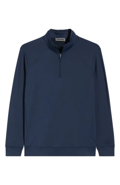 G/fore Brushed Back Quarter Zip Performance Pullover In Twilight