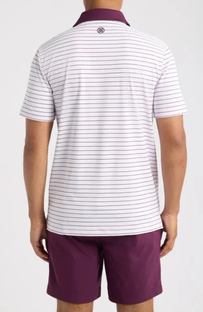 G/fore Herringbone Stripe Performance Polo In White