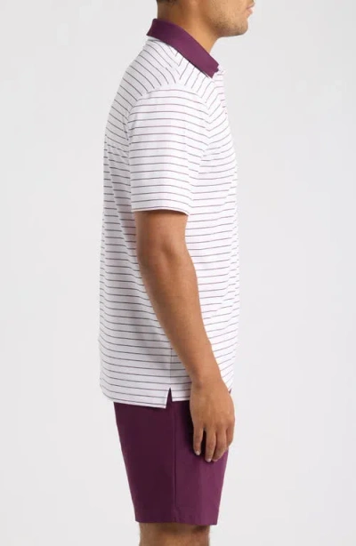 G/fore Herringbone Stripe Performance Polo In White