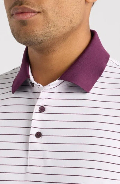 G/fore Herringbone Stripe Performance Polo In White
