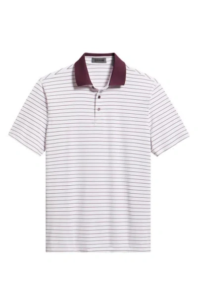 G/fore Herringbone Stripe Performance Polo In White