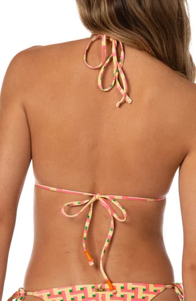 Maaji Blush Tide Balmy Triangle Bikini Top In Multi
