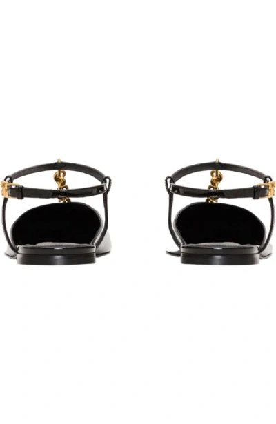 Balmain Sync Chain Sandals In Black