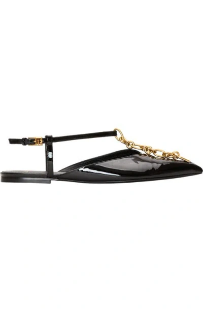 Balmain Sync Chain Sandals In Black