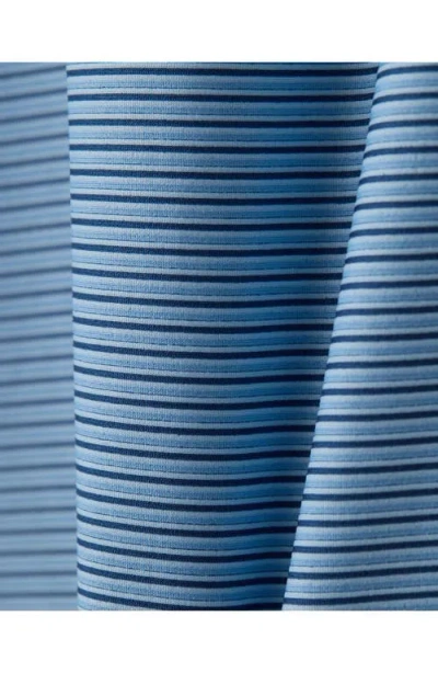 Rhone Commuter Stripe Performance Polo In Blue