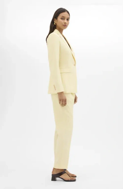 Another Tomorrow Single Button Jacket In Yellow