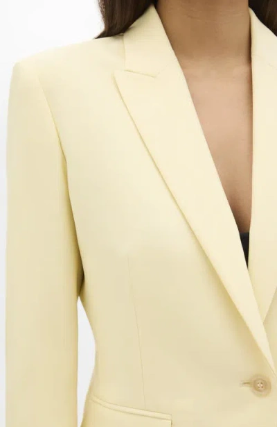 Another Tomorrow Single Button Jacket In Yellow