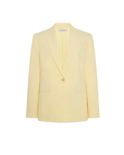 Another Tomorrow Single Button Jacket In Yellow
