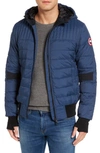 Canada Goose Cabri Hooded Down Bomber Jacket, Marine Blue