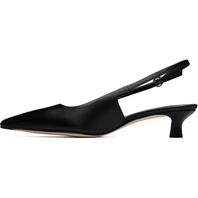 Aeyde Catrina Leather Kitten-heel Slingback Pumps In Black