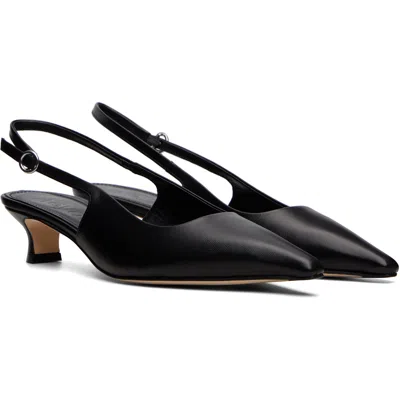 Aeyde Catrina Leather Kitten-heel Slingback Pumps In Black