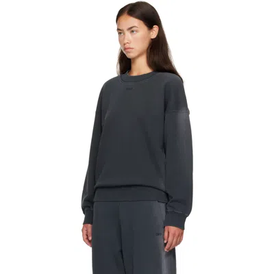 Off-white Gray Laundry Off Pullover In Discharged Dark Slat