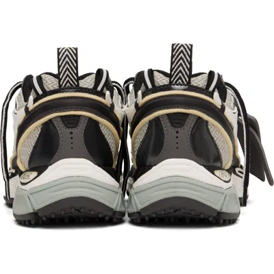 Off-white Gray Polyester Athletic Sneakers In Multi