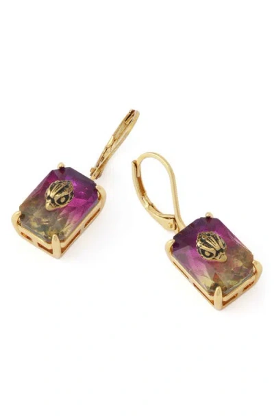 Kurt Geiger Signature Eagle Ombre Stone Drop Earrings In Gold