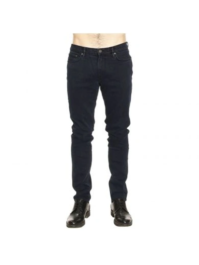 Shop Burberry Branded Straight Jeans In Dark Indigo