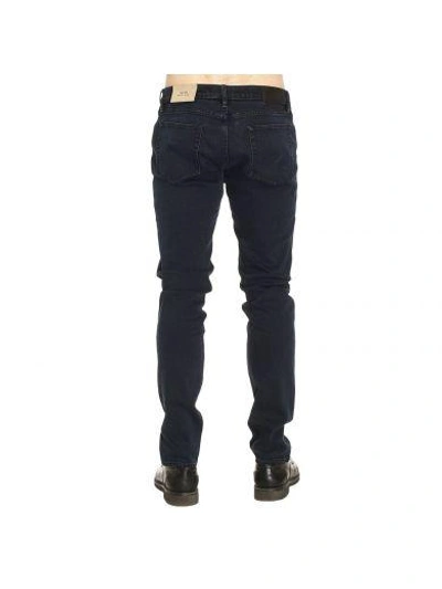 Shop Burberry Branded Straight Jeans In Dark Indigo