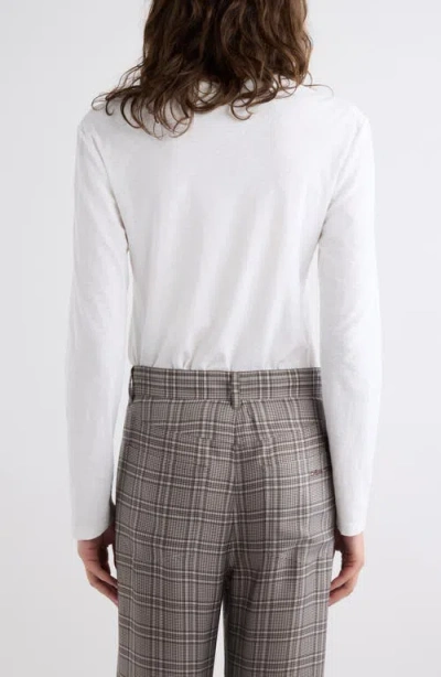 Acne Studios Logo-printed Distressed Cotton And Hemp-blend T-shirt In White