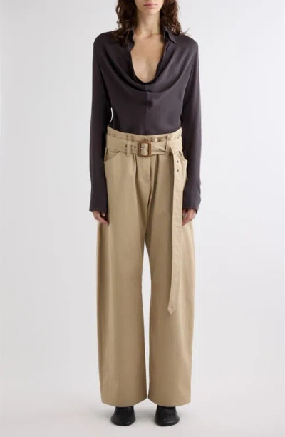 Acne Studios Shaydana Silk Georgette Top In Gray