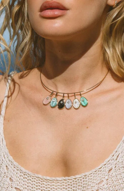 Thatch Cowrie Amazonite Charm In Multi