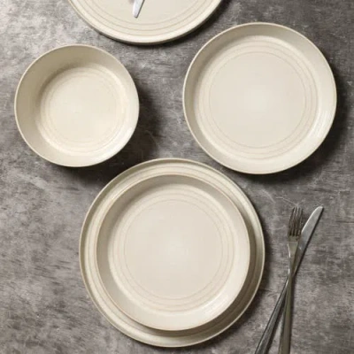 Stone Lain Claire Stoneware 24-piece Dinnerware Set In White