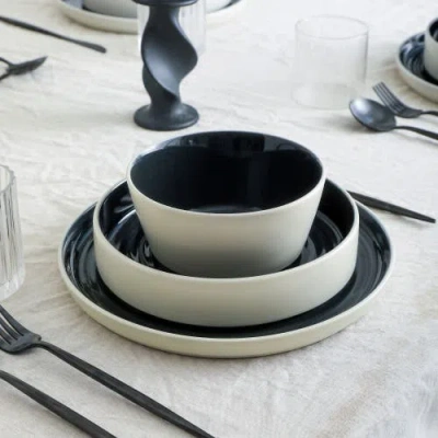 Stone Lain Elica Stoneware 24-piece Dinnerware Set In White