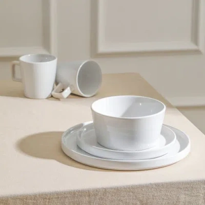 Stone Lain Celina Stoneware 32-piece Dinnerware Set In White