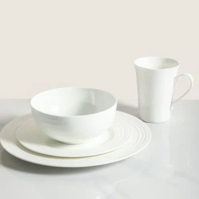 Stone Lain Eleanor Bone China 32-piec Dinnerware Set In White