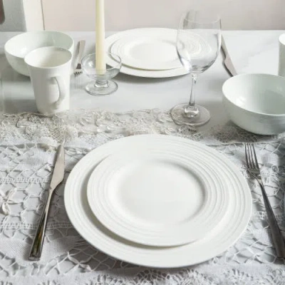 Stone Lain Eleanor Bone China 32-piec Dinnerware Set In White