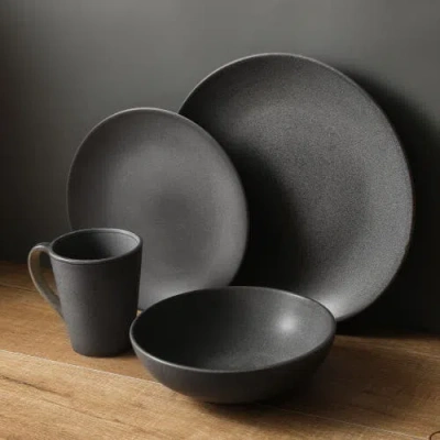 Stone Lain Grao Stoneware 32-piece Dinnerware Set In Grey
