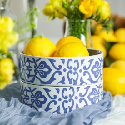 Stone Lain Tropea Stoneware 24-piece Dinnerware Set In Blue
